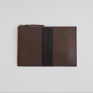 Madewell Brown Leather Pouch Clutch